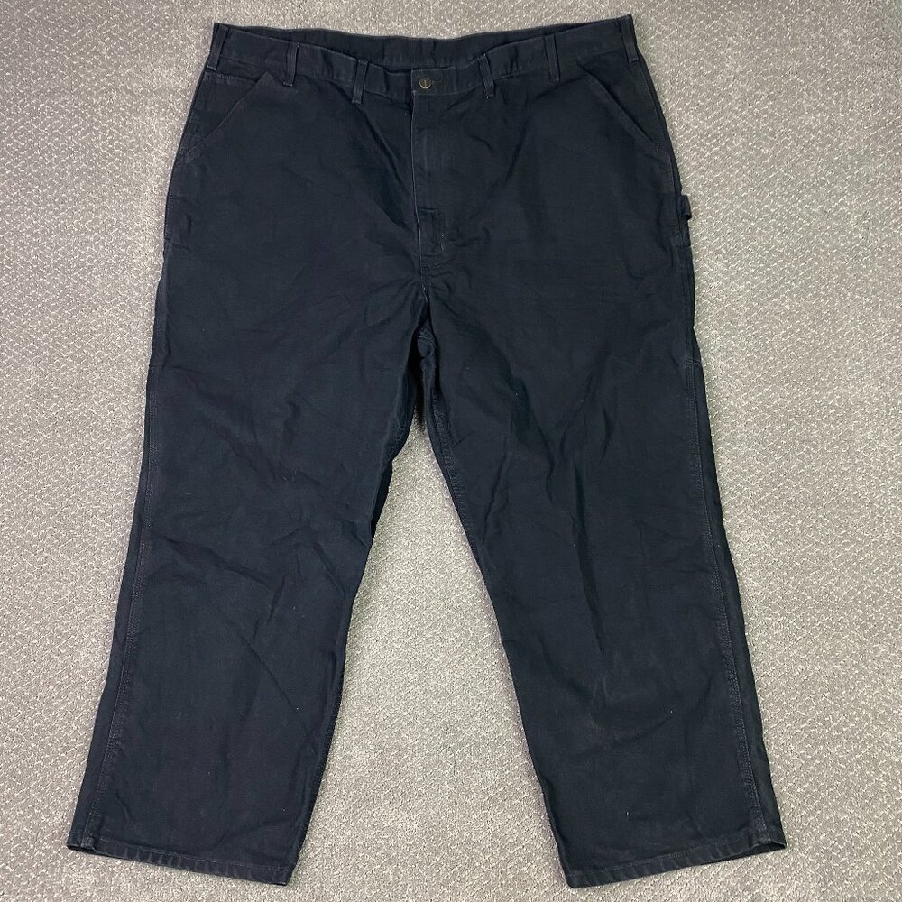 Carhartt Loose Fit Carpenter Pants Men's 50 x 30 Fits 49 x 29.5 Duck B11 BLK